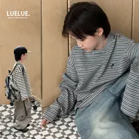 【现货】新品略略童装儿童长袖秋季条纹基础t恤253tx5809