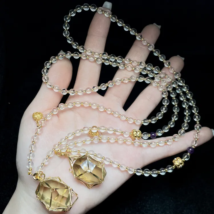 【云上叙】白水晶DIY项链—多样性发一件-4mm+V58752-K（商城）