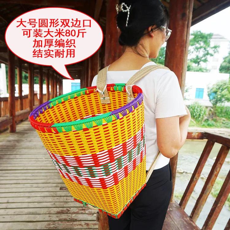 【手编背篓加厚】新款贵州加厚背篓手工编织手编背篓塑钢编织背篓