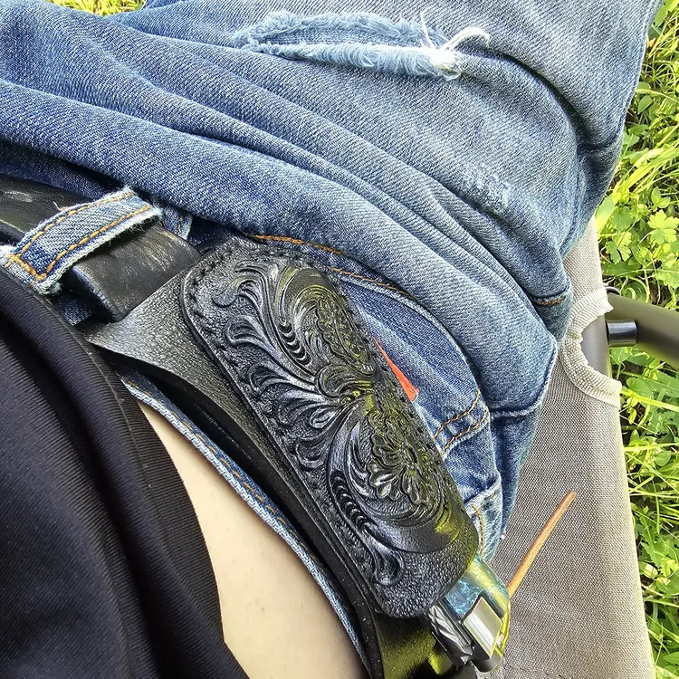 破风者ZDP189粉末三合钢意大利植鞣皮手工套包