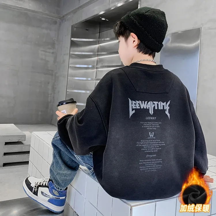 男童炸街卫衣春秋款2025新款儿童秋装上衣大男孩早秋季打底衫帅气