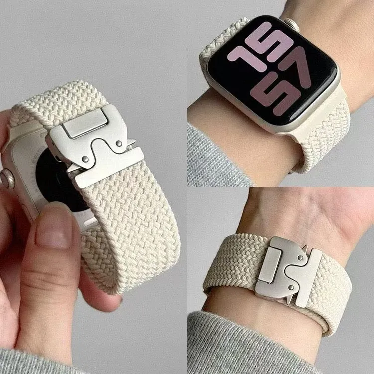 适用iwatch尼龙编织ultra2降落伞苹果手表表带