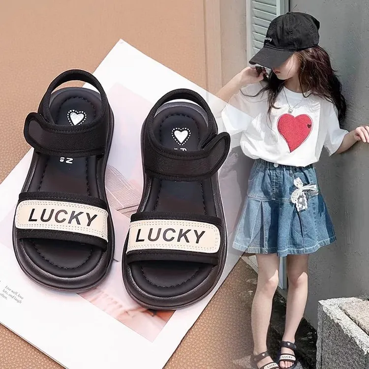 女童凉鞋2025夏季新款时尚休闲中大童沙滩鞋女孩儿童运动凉鞋软底