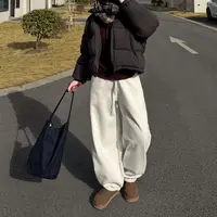 今婷【加绒加厚】【方袋裤】韩版休闲显瘦百搭宽松加绒卫裤-C25401301