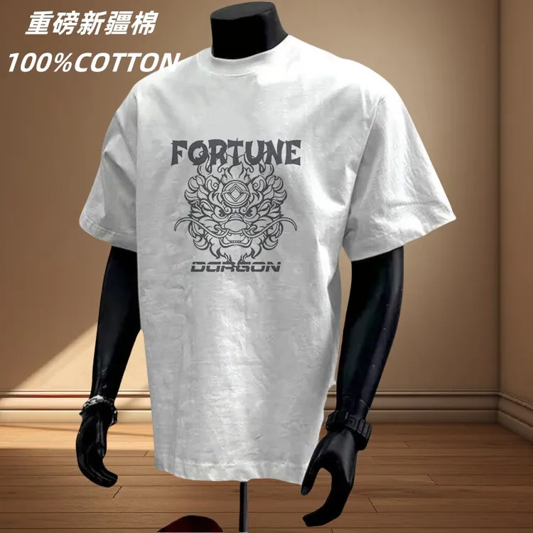 【LazyBody】男士t恤短袖2025夏季新短袖男款高克重纯棉休闲短袖t恤