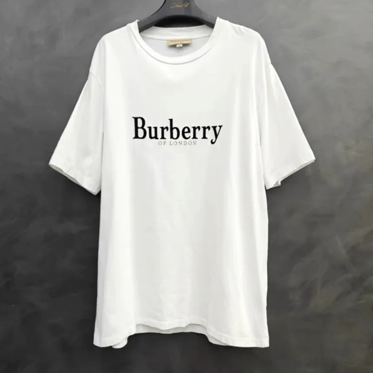 95新 BURBERRY/博柏利 经典字母logo刺绣T恤M码1637