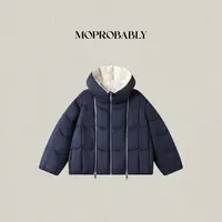 Moprobably李予诺「哆拉」90白鸭绒简约百搭连帽羽绒服L5468107