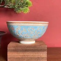 玲珑集 蓝地花卉杯 LL267