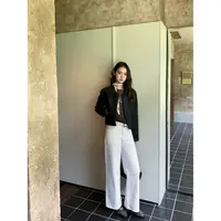 【摩登廓系】RARE ZZ 新款高阶时髦感高腰黑色皮衣外套女秋