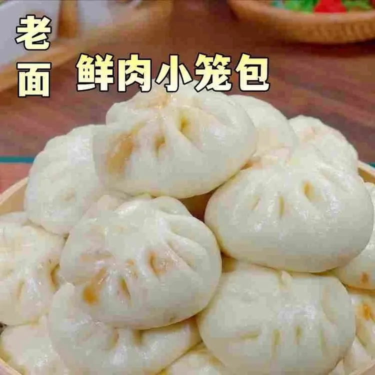 【半价抢60个】老面小笼包鲜肉包子速食冷冻早餐半成品方便包子