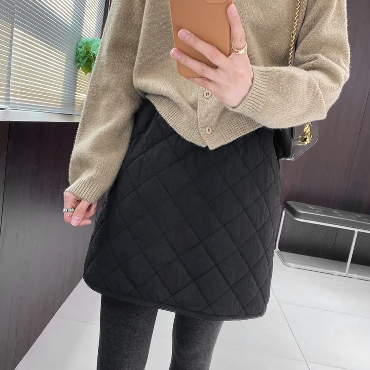 IMFLY金小金自制女装 短裙DYQ812秋冬纯色休闲简约半身裙