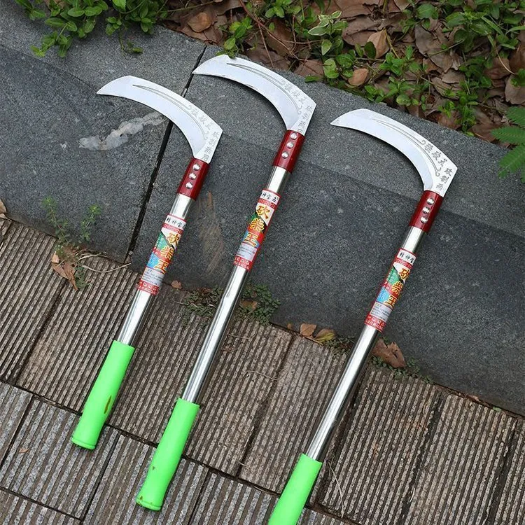 农用加长柄镰刀割草刀进口户外玉米用功除草多能镰刀割麦子锋利家