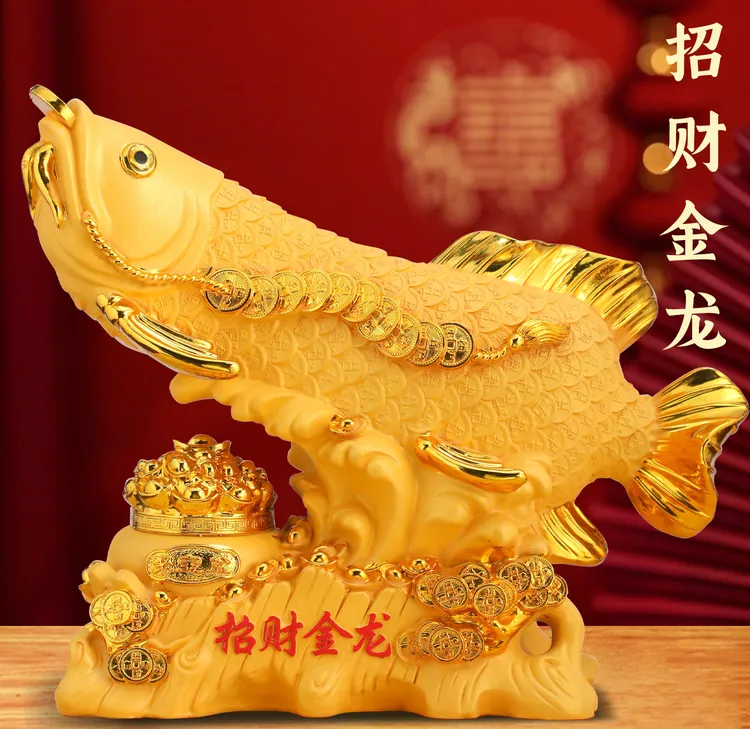 金龙鱼摆件招财乔迁新居礼品新房客厅玄关公司办公室装饰开业礼物