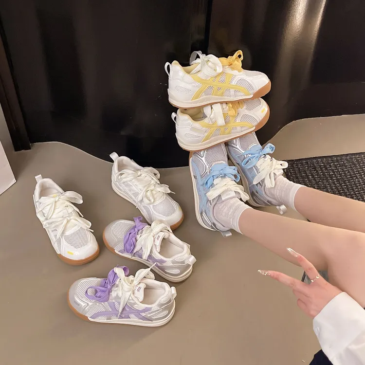 【达人号】圆头增高5CM夏季网面鞋透气休闲鞋小白鞋板鞋运动鞋女鞋