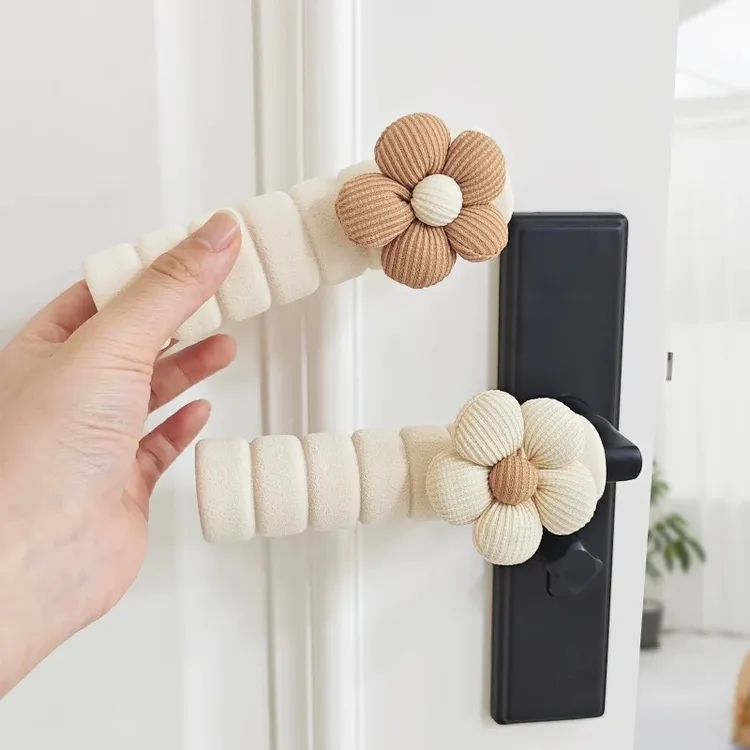 小清新花朵门把手护套入户卧室卫生间把手装饰防静电防碰撞保护套