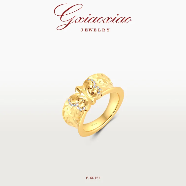 G XIAOXIAO戒指 气质高级感时尚百搭鸢尾花戒指 F16D167新年礼物