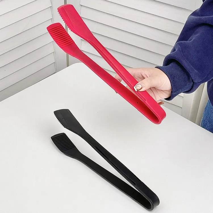 嘉点硅胶夹子厨房食品夹烤肉煎牛排专用夹家用耐高温防烫食物夹子