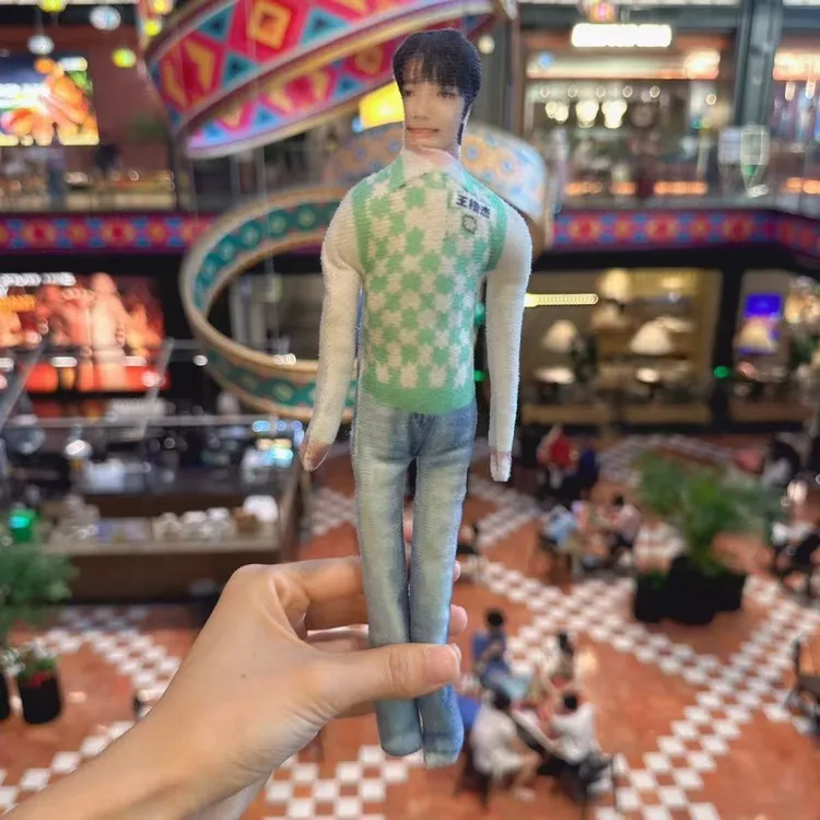 王橹杰28cm无白边抽象老鼠干玩偶四肢分离有骨架可摆任意造型礼品