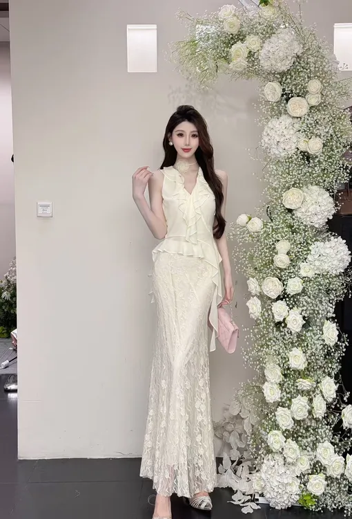 【精选优品】新款气质镂空轻熟风法式修身复古时尚套装25699+25232