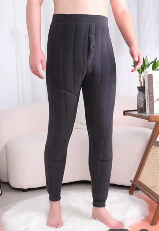 男女加绒加厚棉裤高腰护膝护腰冬季新款大码特厚打底裤老年人加肥