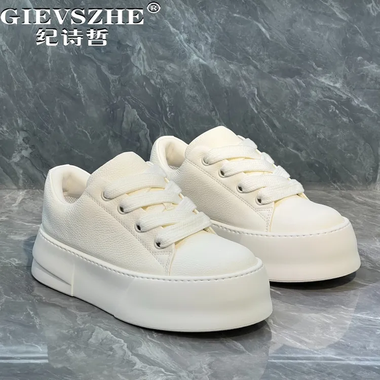 纪诗哲男鞋百搭透气轻便运动鞋子男款厚底时尚小白鞋轻奢舒适板鞋