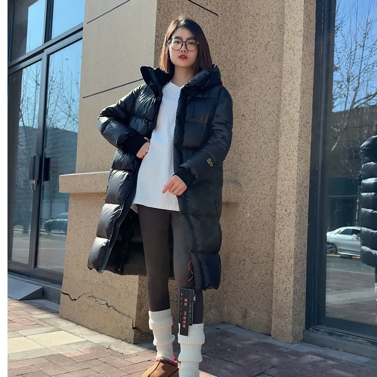 2025石墨烯5.0升级版免烫加厚保暖冬季百搭连帽中长款羽绒服8816