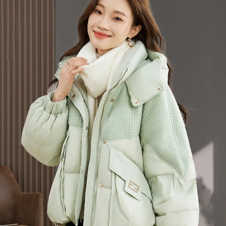2025年新款棉服女冬短款宽松加厚休闲棉衣棉袄洋气针织韩板外套潮