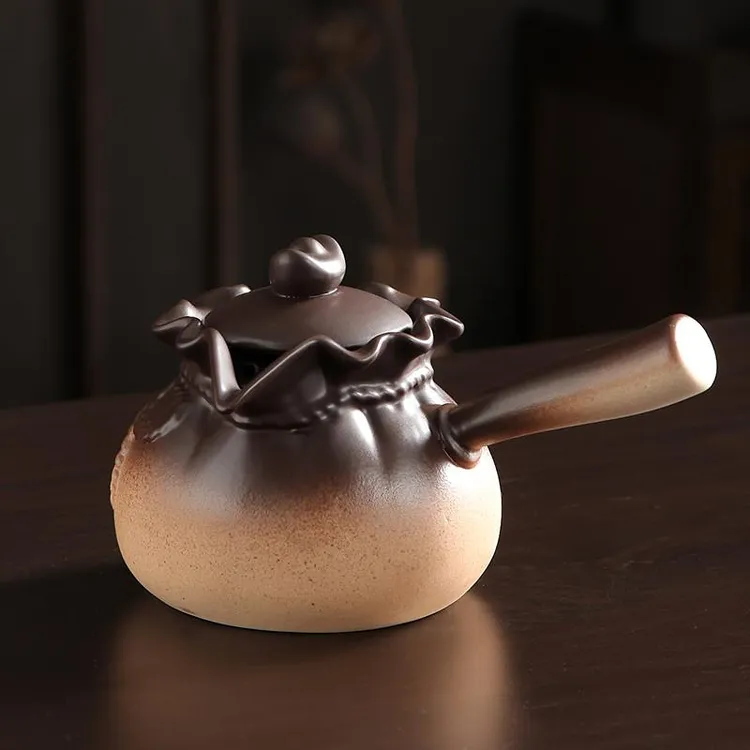 号罐罐茶煮茶器带盖子烤奶茶罐围炉煮茶大容量茶壶烤茶黑晶炉套装