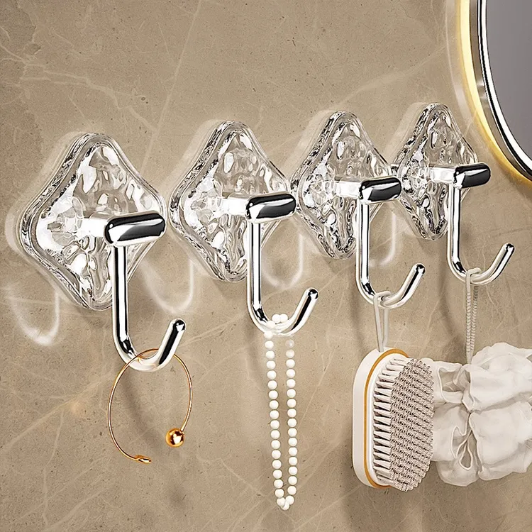 宿舍挂钩粘贴无痕浴室墙壁粘胶粘钩厨房承重卫生间免打孔强力透明