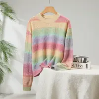 【娃娃专属】秋冬新款圆领100%纯山羊绒衫纯色百搭绞花打底针织衫