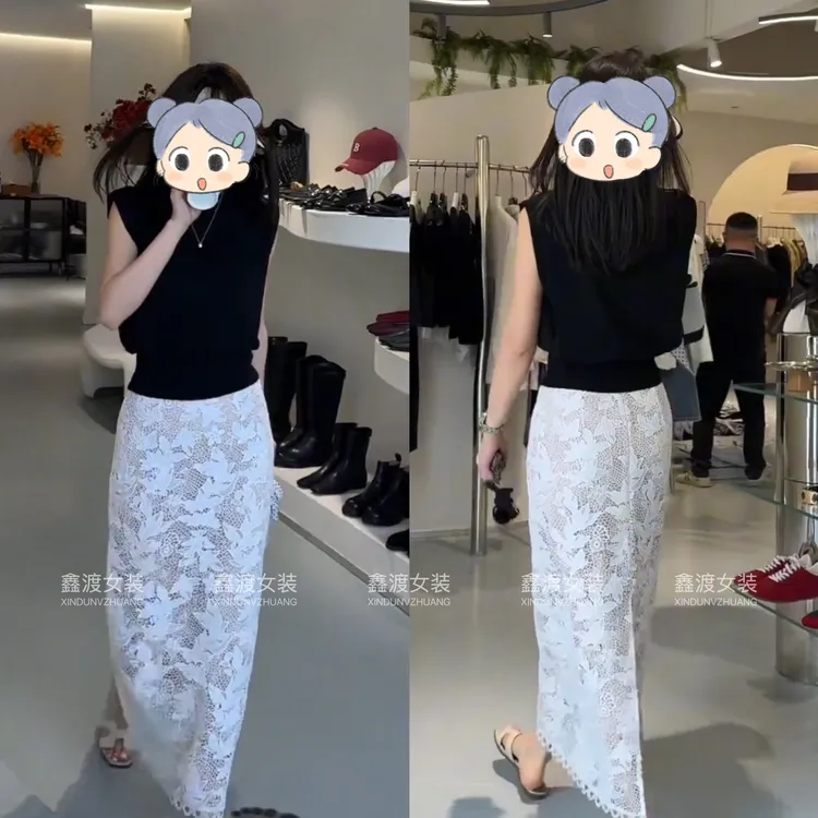 2025春夏新款时尚显瘦气质女士网红洋气两件套百搭款D6764