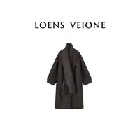 LOENS VEIONE/罗拉【鲲之梦境】骆驼绒桑蚕丝绵羊毛大衣24CVDK0050Y