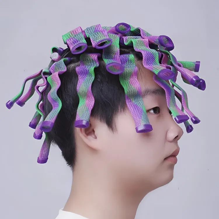 男士水波纹烫发束状纹理烟花烫懒人烫杠子勾棒卷发锡纸理发店工具