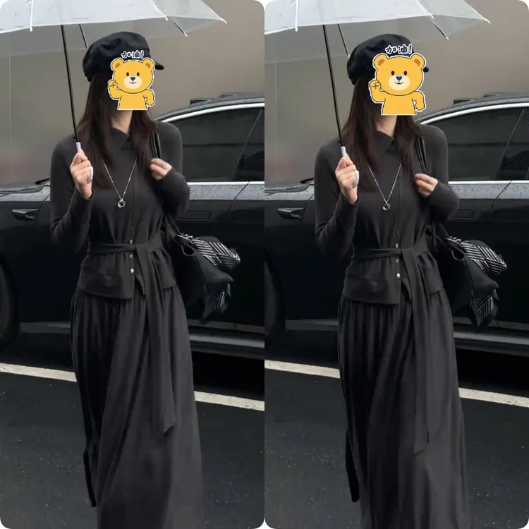 2025秋季新款时尚修身显瘦款女气质网红洋气套装百搭款G6476