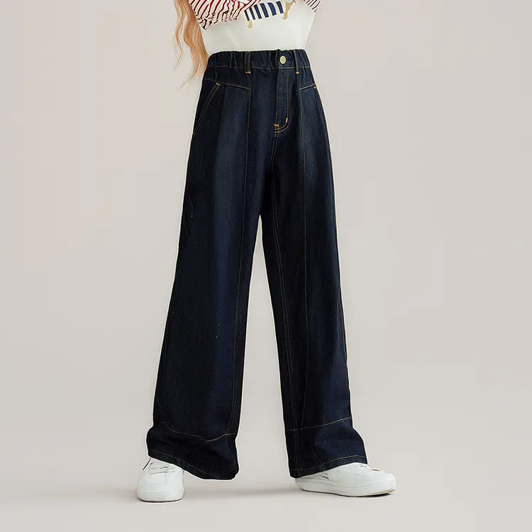 DEESHA/笛莎笛莎童装女童牛仔裤2025年秋新款阔腿裤丹宁牛仔裤