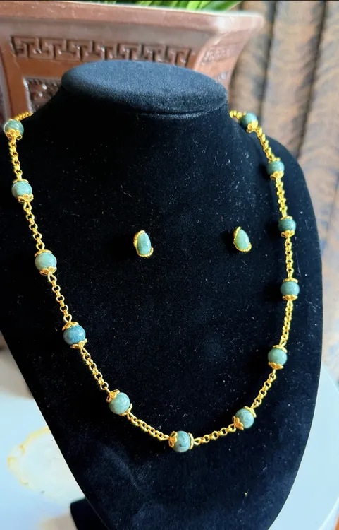 铜合金项链  【两件套】藏族饰品项链藏式吊坠不掉色