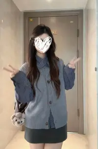 秋季新款森系格子衬衫马甲半身裙学院风减龄穿搭一整套