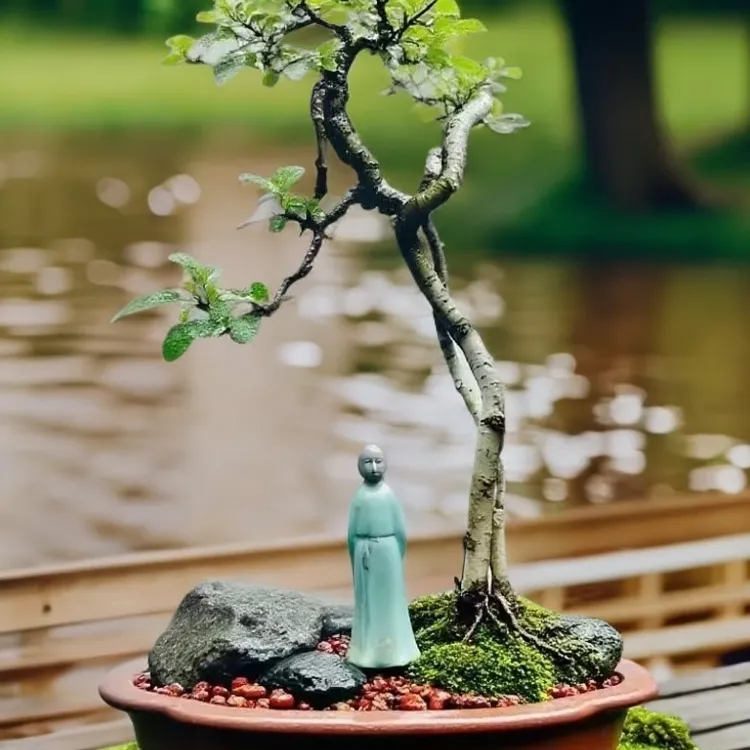 高端盆景室内微型栀子金丝白蜡黄杨榆树阳台卧室庭院黄杨树盆景