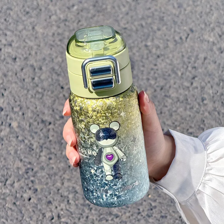 希乐儿童纯钛保温杯2025新款高颜值女生水杯学生上学专用便携杯子