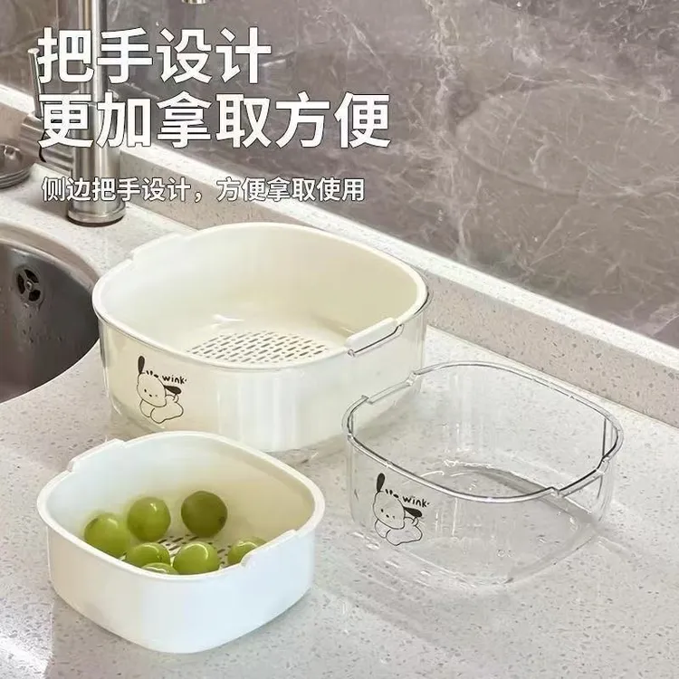 防摔圆形款省空间镂空果盘35洗菜篮沥水神器水果篮多功能水果盘