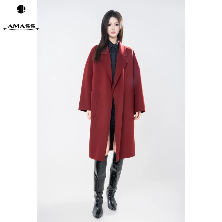 AMASS/阿玛施秋冬新款复古格纹质感时尚高级百搭毛呢外套 5400952