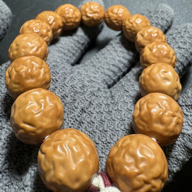 【龙二】猴头大光头料雕刻 【大枣】17mm