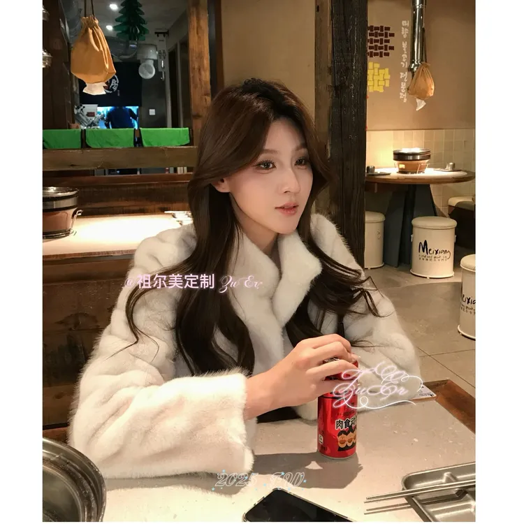 2026新款 渐变双色龙猫环保貂毛皮草外套 2872龙猫