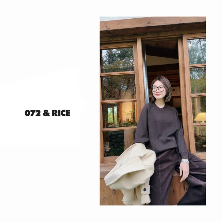 072 & RICE【云朵2.0】绵羊毛 秋冬休闲圆领长袖针织衫 35391