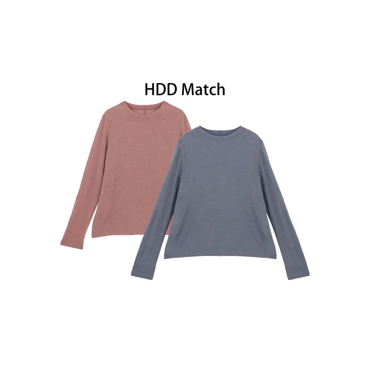 HDD- "简约松弛"  100%羊毛 秋季女款纯色定制打底上衣  Y8752 