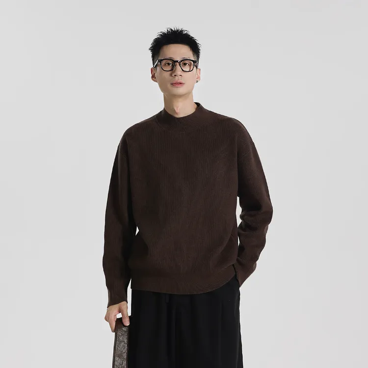 GCCDUPE77『秋冬必备』百搭纯色基础圆领莱赛尔毛衣叠穿长袖打底