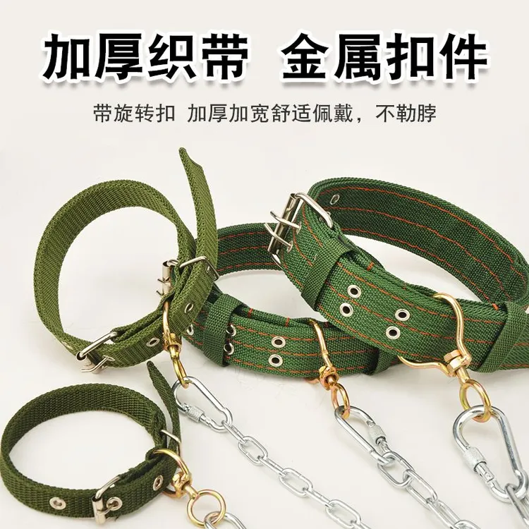 狗链子狗项圈中大小型犬宠物用品拴狗的铁链拴狗绳脖套狗狗牵引绳