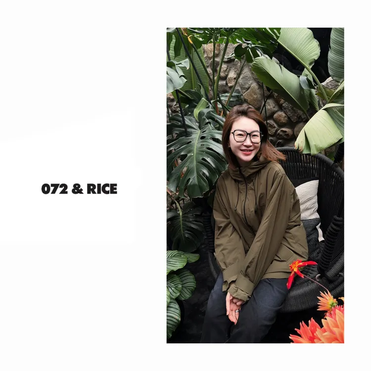 072 & RICE【牛油果】秋冬休闲连帽袖鹅绒长袖风衣外套 MLK46064