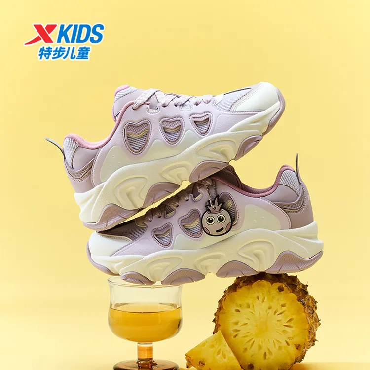 【菠萝鞋】特步儿童冬季新款皮网女童轻便潮流休闲鞋675314329256