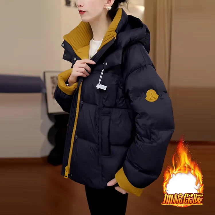 冬日暖暖龟背羽绒棉服女2025年新款小个子韩系时尚显瘦面包服外套